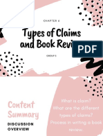 Types of Claims and Book Review: Group 5