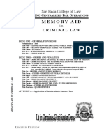 Memory Aid: Criminal Law