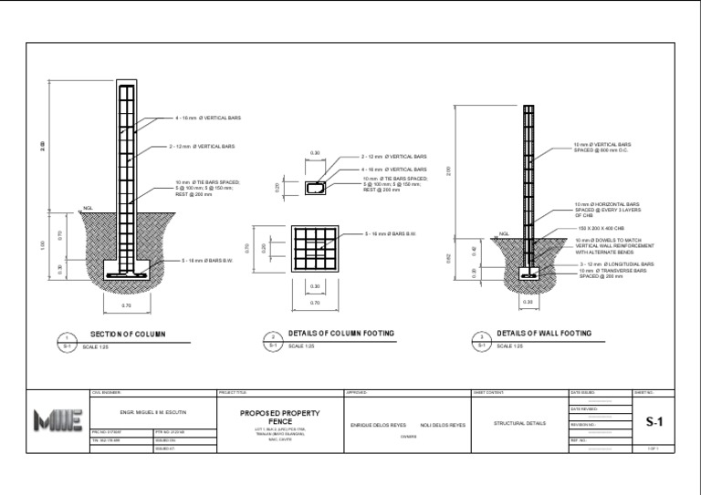 Perimeter Fence Structural Details | PDF | Civil Engineering | Economic ...