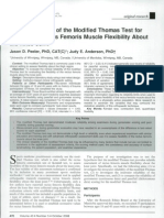 Reliability Limits of The Modified Thomas Test For Assessing Rectus Femoris Muscle Flexibility About The Knee Joint