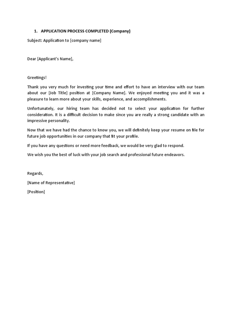 Application Process Completed (Company) | PDF | Employment | Workweek ...