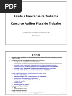 Aula saude e segurança do trabalho fmb - Prof. Luciana