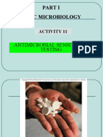 Antimicrobial sensitivity testing post lab