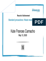 Kate Frances Camacho: Standard Precautions: Waste Management