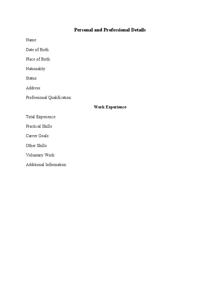 2 CV Format | PDF | Games & Activities | Law