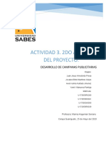 Actividad 3. 2do Avance Del Proyecto.: Desarrollo de Campanas Publicitarias