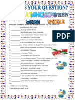 Find The Correct Question Words Thanks To The Answers