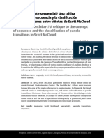 El Cómic: ¿Un Arte Secuencial? Una Crítica Al Concepto de Secuencia y La Clasificación de Las Transiciones Entre Viñetas de Scott McCloud
