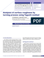 Analyses of Surface Roughness by Turning Process Using Taguchi Method