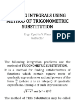 Finding Integrals Using Method of Trigonometric Substitution
