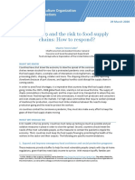 COVID-19 and The Risk To Food Supply Chains: How To Respond?