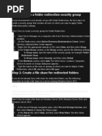 Step 1: Create A Folder Redirection Security Group