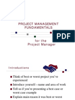 13339497 Project Management Fundamentals for the Project Manager