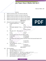 CBSE Sample Paper Class 6 Maths SA2 Set 5: General Instructions