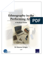 Ethnography in The Performing Arts