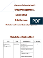 Engineering Management1 MECH 3062 D Callychurn