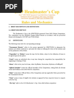 2019 Headmaster's Cup: Rules and Mechanics