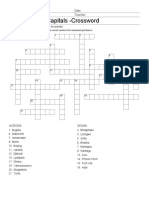 02 Countries and Capitals Crossword