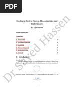 H As Se N: Feedback Control System Characteristics and Performance