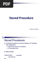 Stored Procedure: Database Programming