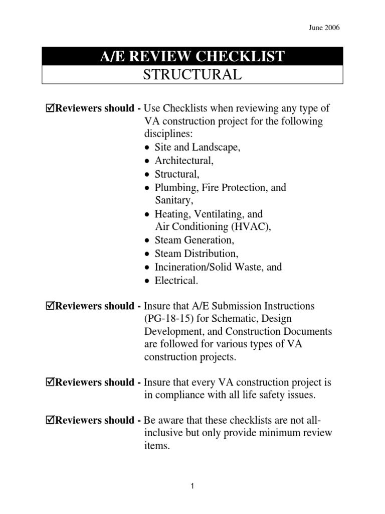 VA Structural Review Checklist Guide | PDF | Deep Foundation | Beam ...