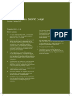 Specialist Diploma: Seismic Design: Thursday 4 January 2018