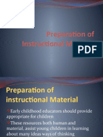 Preparation of Instructional Material