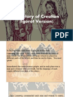 The Story of Creation (Igorot Version) : Botor, Catherine C. BSHRM 2-A / Lit1 Mrs. Zabala