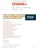 The 20 Minute Business Plan - Business Model Canvas Made Easy Cowan PDF