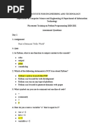 Python Assessment