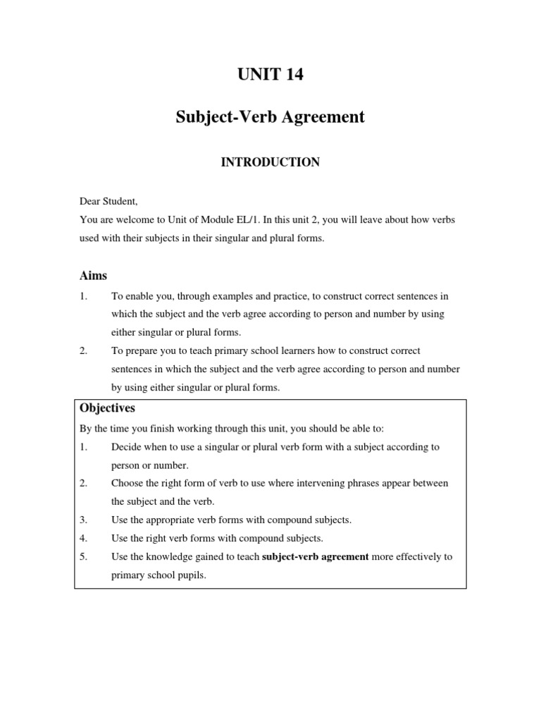 worksheet Subject Verb And Pronoun Antecedent Agreement Worksheets 2 english grammar subject verb agreement grammatical number grammar