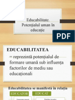 Educabilitate - Concept Si Factori