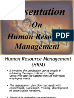 Presentation: On Human Resource Management