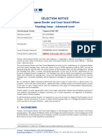 Selection Notice - European Border and Coast Guard Officer - Advanced Level - AD7