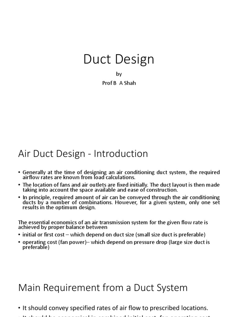 Duct Design | PDF | Duct (Flow) | Sheet Metal