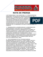 Nota de Prensa Runamasiy