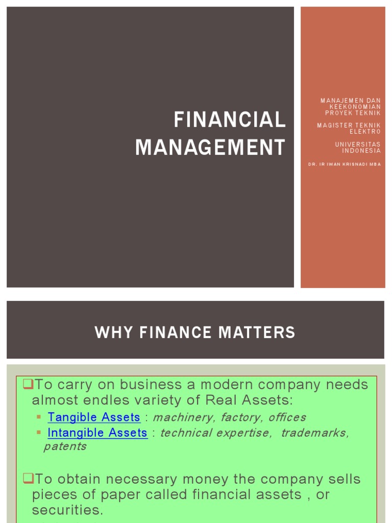 Financial Management | PDF | Net Present Value | Money