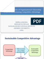 The Emerging Role of Organizational Citizenship Behavior in Sustaining Competitive Advantage