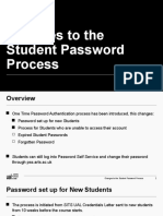 Changes To The Student Password Process