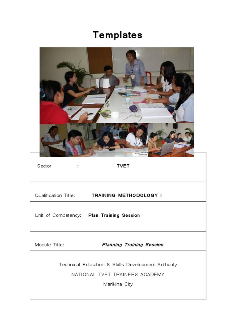 Planning a Training Session Template | PDF | Competence (Human ...