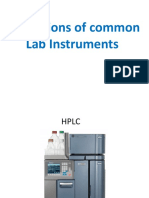 Operations of Common Lab Instruemnts