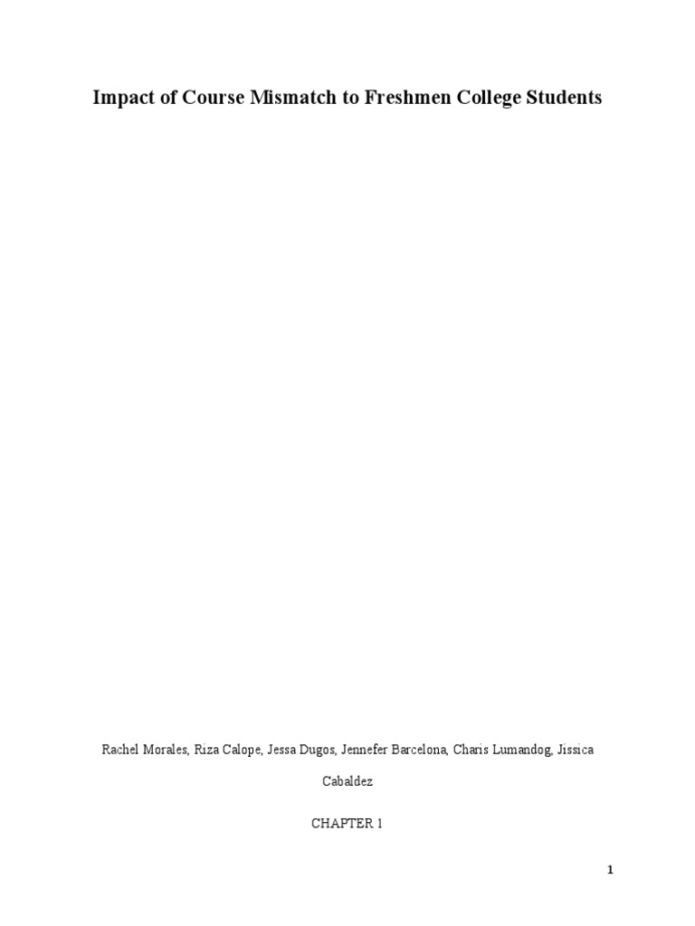 Impact of SHS Strand Mismatch on College Students | PDF | Curriculum ...