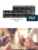 Text Features & The Different Writing Patterns: Mr. Laurenz Gerald A. Cruz Rwsn11S