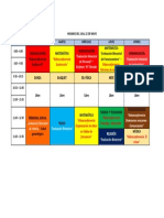 HORARIO Del 18 Al 22 de Mayo