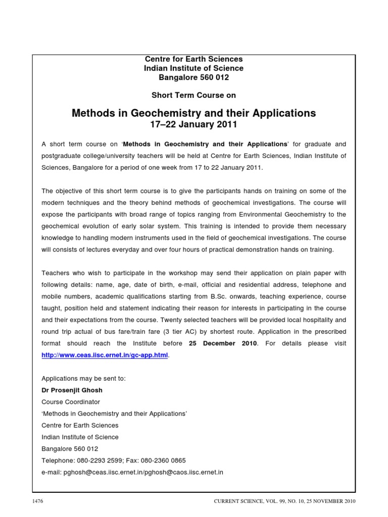 Geochemistry Training | PDF | Inquiry | Science