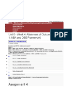 Assignment 4: Unit 6 - Week 4: Attainment of Outcomes (Module 1: NBA and OBE Framework)