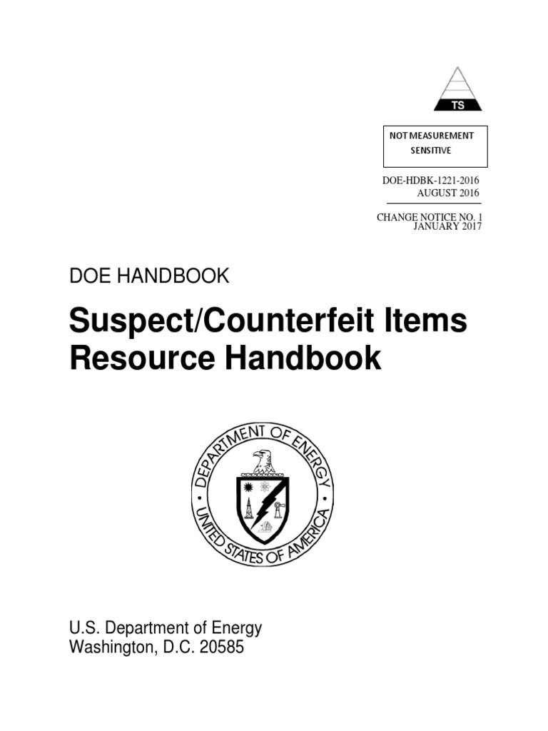 Suspect/Counterfeit Items Resource Handbook | PDF | Quality Assurance ...