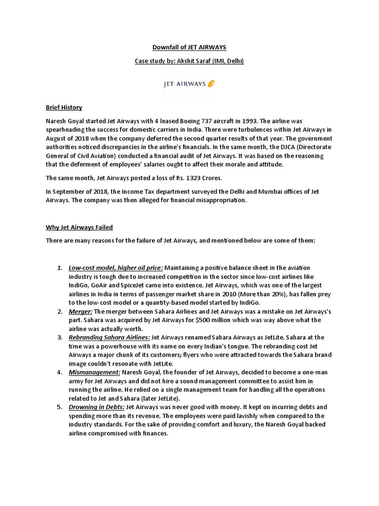 downfall-of-jet-airways-akshit-saraf-pdf-aviation-airlines