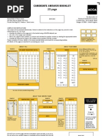 ACCA Answer Booklet