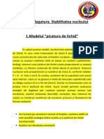 Energia de Legatura. Stabilitatea Nucleului